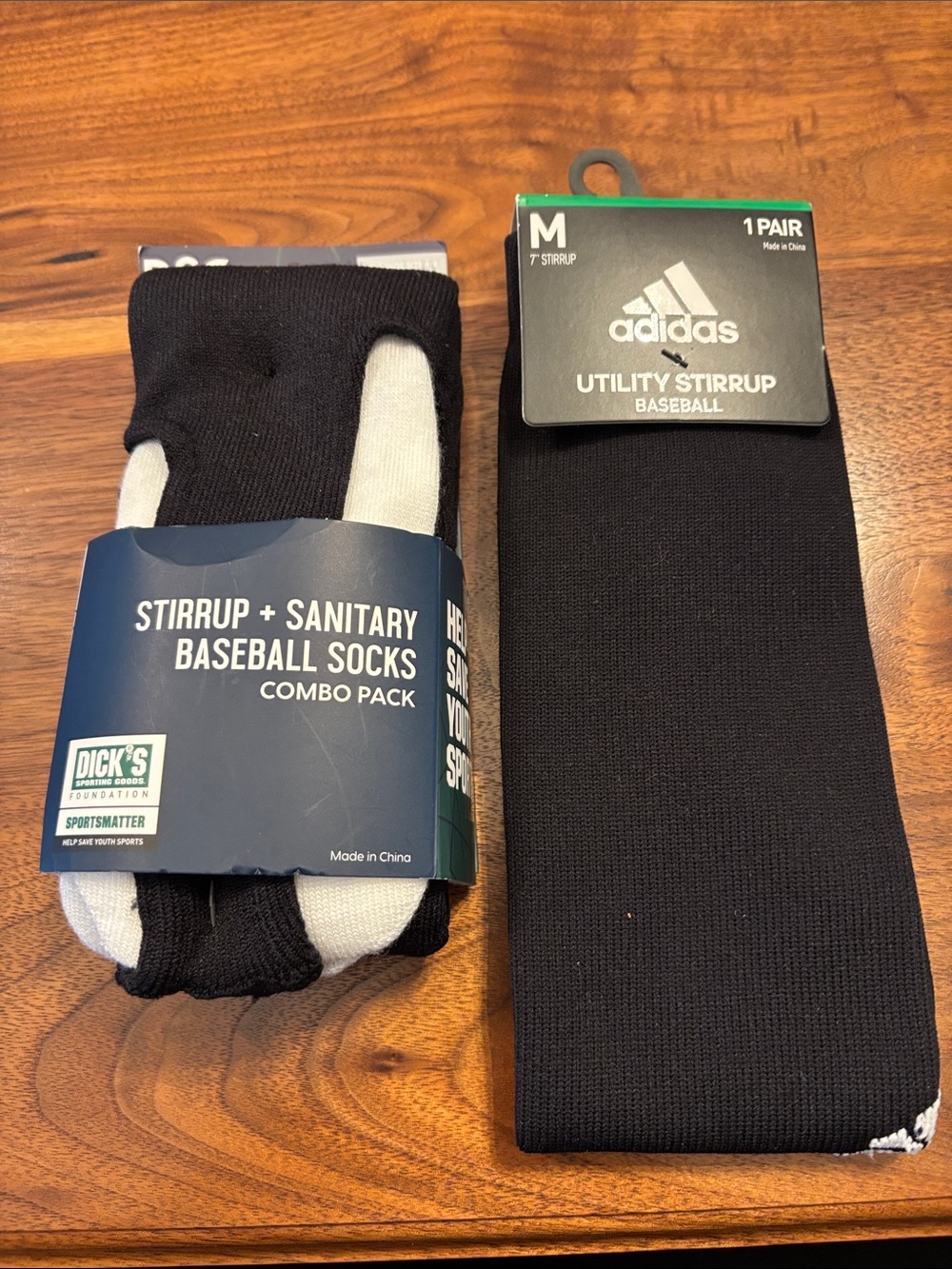 Adidas Utility Stirrup Baseball and DSG Stirrup Sock Combo Pack Size Medium